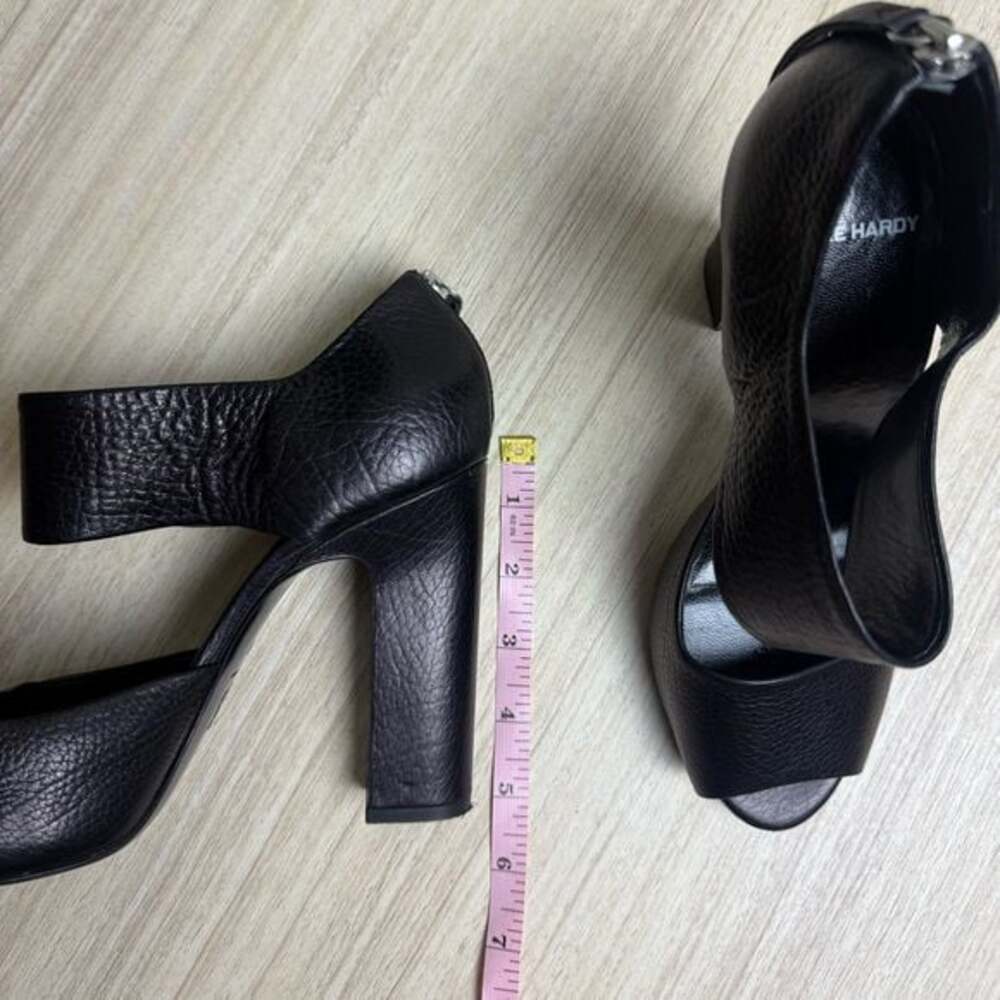 *Rare* Pierre Hardy - 5” Black Leather Block Heels - Sz 40 - Picture 7 of 8